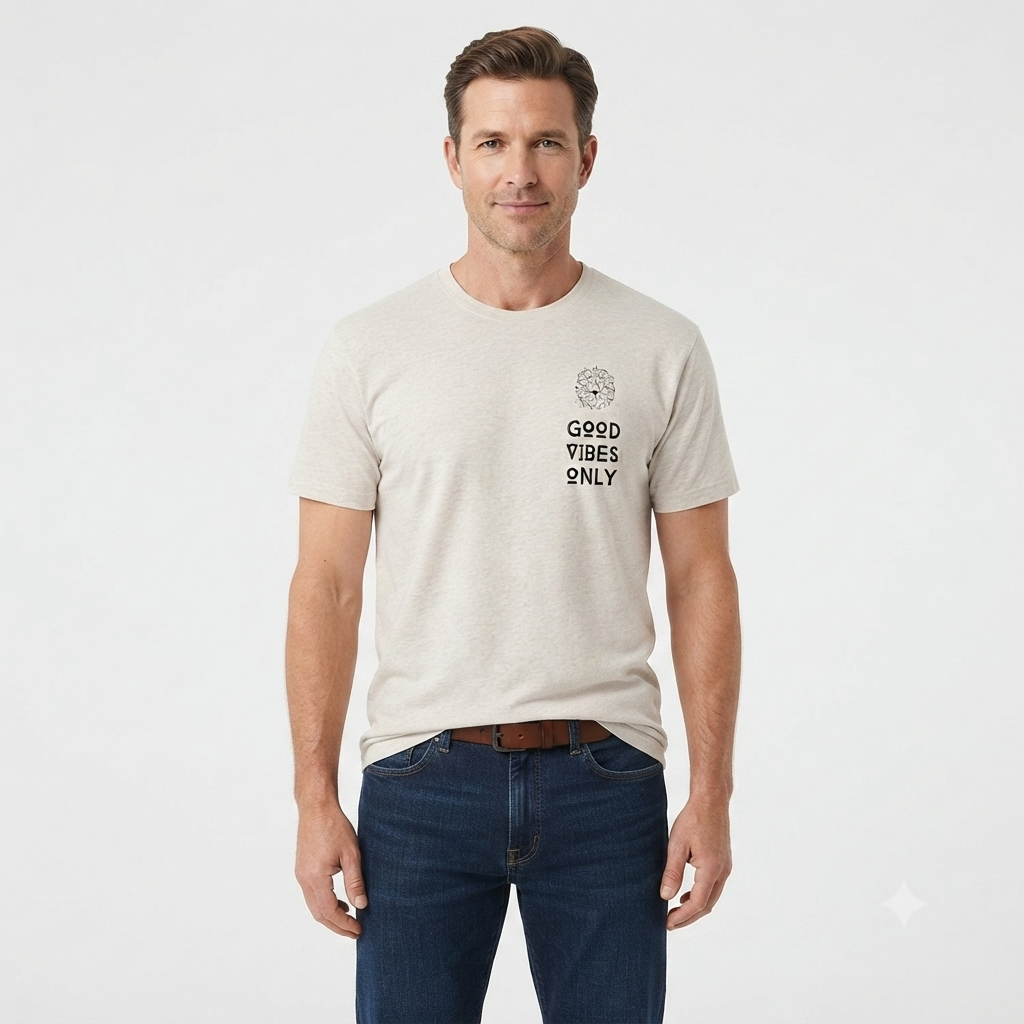Graphic Printed Tee – Good Vibes Only